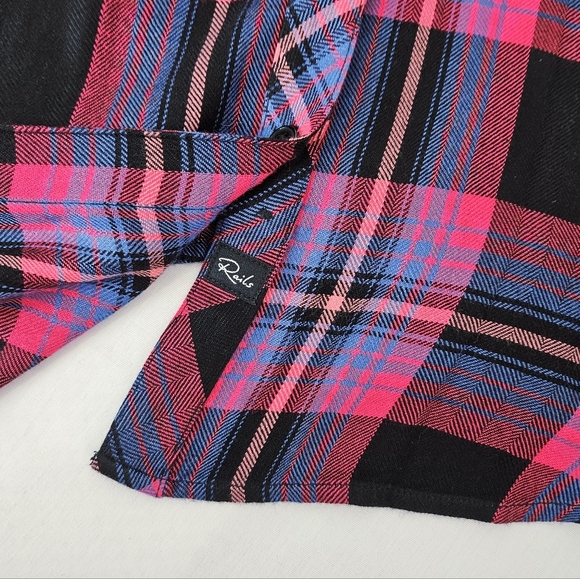 Rails Hunter Plaid Flannel Shirt in Black Coral Teal Size Large - Picture 11 of 16